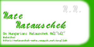 mate matauschek business card